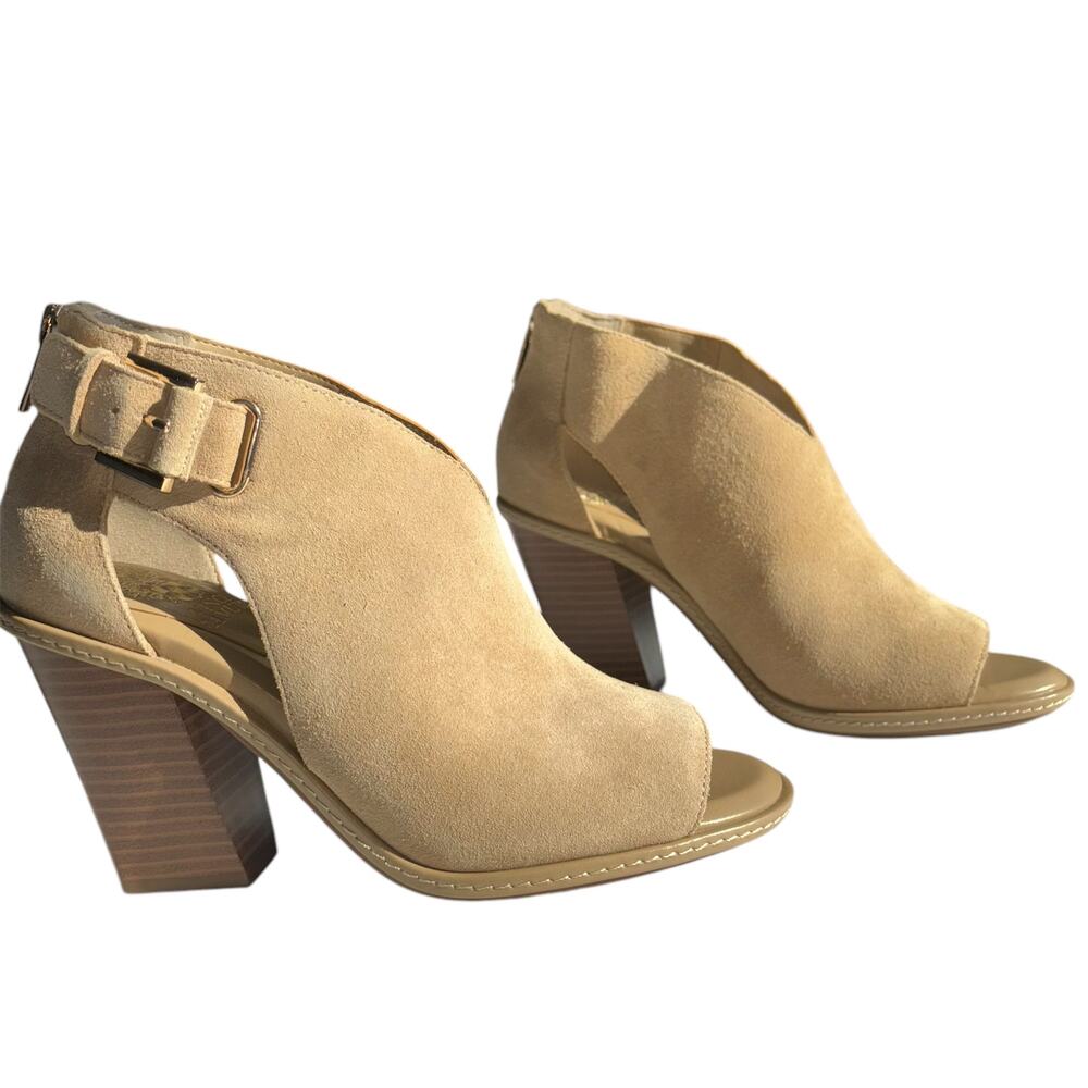 NEW Fareena Cutout Block Heel Suede Bootie (Women) Vince Camuto (7.5M)